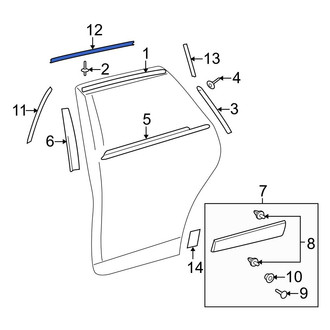 Toyota OE - Rear Left Black Out Tape