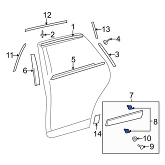 Toyota OE - Door Molding Clip