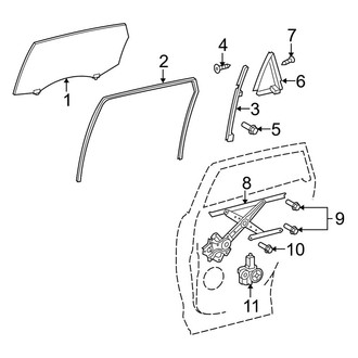 Toyota OE - Rear Door - Glass & Hardware
