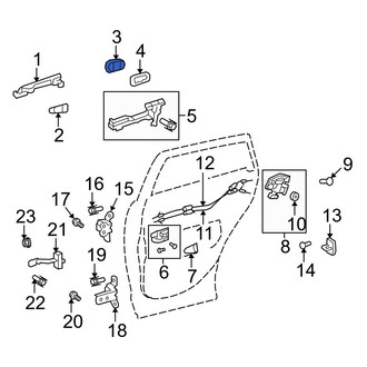 Toyota OE - Rear Outer Exterior Door Handle Cover