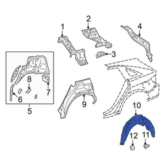Toyota OE - Rear Left Quarter Panel Splash Shield