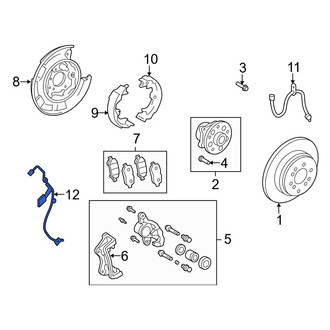 Toyota OE - Rear Left ABS Wheel Speed Sensor