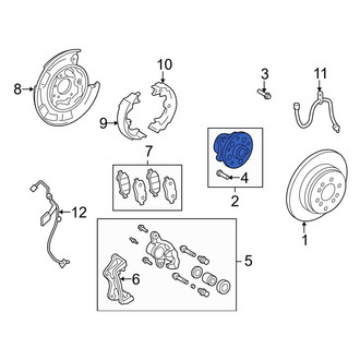 Toyota OE - Rear Right Wheel Bearing and Hub Assembly
