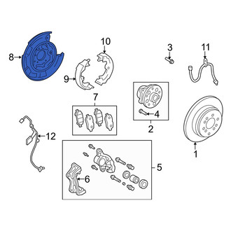 Toyota OE - Rear Left Brake Backing Plate