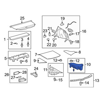 Toyota OE - Rear Right Trunk Floor Storage Box