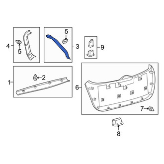 Toyota OE - Rear Right Liftgate Trim