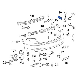 Toyota OE - Rear Left Bumper Cover Support Rail