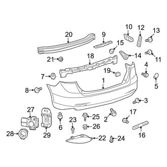Toyota OE - Rear Bumper - Bumper & Components
