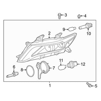 Toyota OE - Front Lamps - Headlamp Components (With HID Lamp)