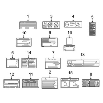 Toyota OE - Information Labels - Labels