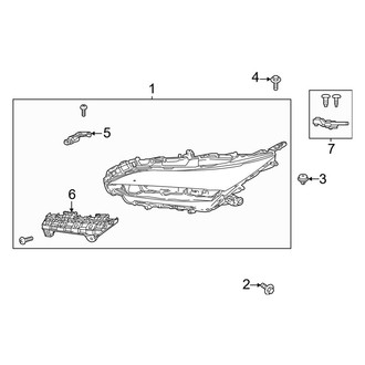 Toyota OE - Front Lamps - Headlamp Components (Projector Style LED Lamps), (Limited / XLE)