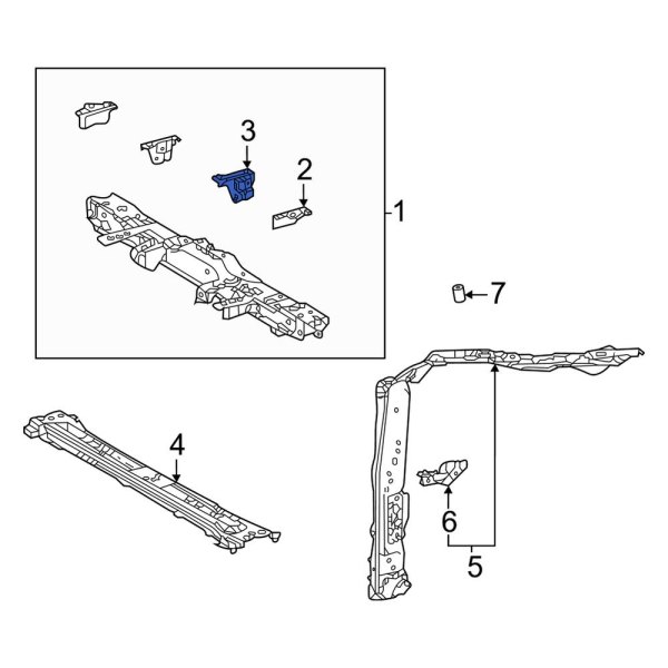 Radiator Support Tie Bar Bracket