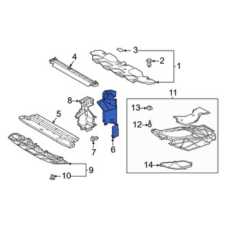 Toyota OE - Front Left Radiator Support Air Deflector