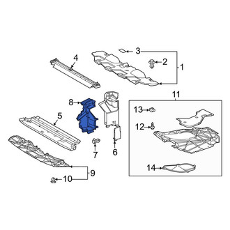 Toyota OE - Left Radiator Support Air Deflector Seal