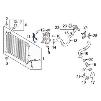 Toyota OE - Engine Coolant Reservoir Hose