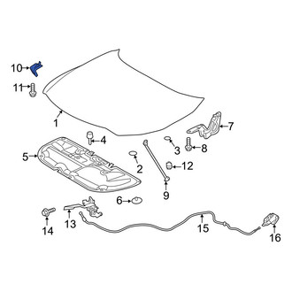 Toyota OE - Hood & Trunk Prop Rod Bracket