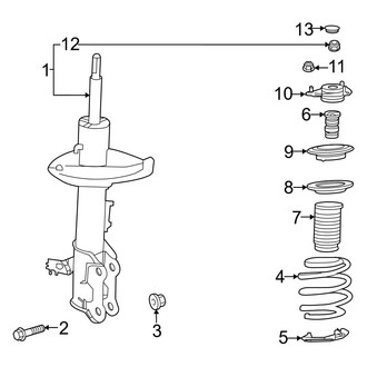 Toyota OE - Front Suspension - Struts & Components