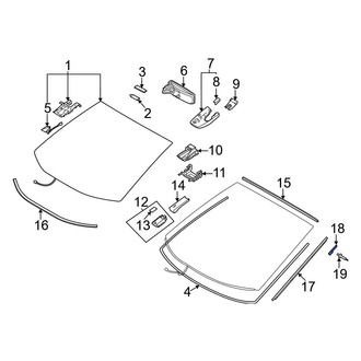 Toyota OE - Windshield Molding Clip