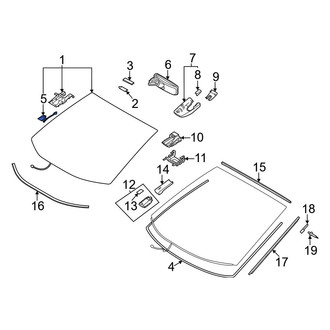 Toyota OE - Front Interior Rear View Mirror Mounting Base