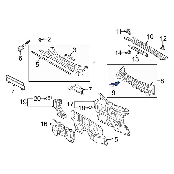 【フワリ】オーダーページ Toyota OE 537080R030 - Front Left Fender Apron Reinforcement