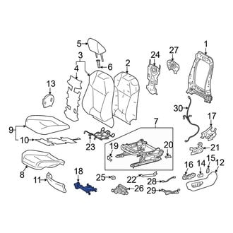 Toyota OE - Left Power Seat Wiring Harness Bracket