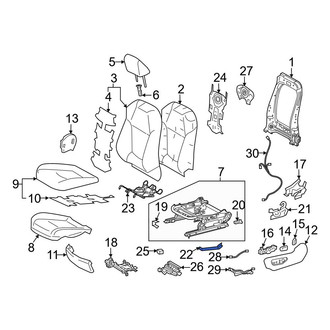 Toyota OE - Front Center Left Seat Track Cover