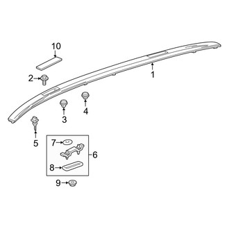 Toyota OE - Roof - Luggage Carrier (Standard Roof), (Limited / XLE)