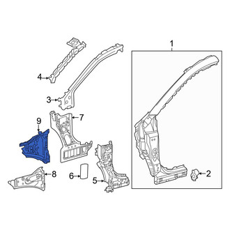 Toyota OE - Left Body A-Pillar Reinforcement Plate