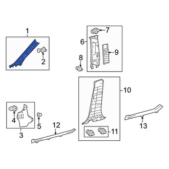 Toyota OE - Left Body A-Pillar Trim Panel