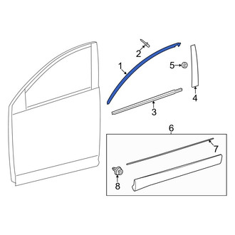 Toyota OE - Front Left Door Reveal Molding