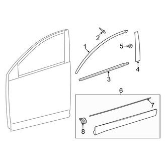 Toyota OE - Front Door - Exterior Trim