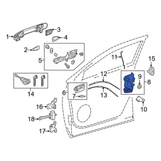 Toyota OE - Front Right Door Latch Assembly