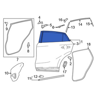 Toyota OE - Rear Left Door Shell