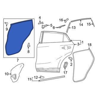 Toyota OE - Rear Right Outer Door Seal