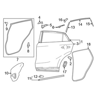 Toyota OE - Rear Door - Door & Components