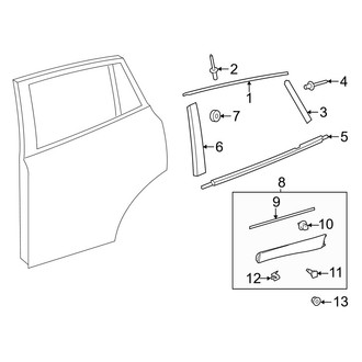 Toyota OE - Rear Door - Exterior Trim