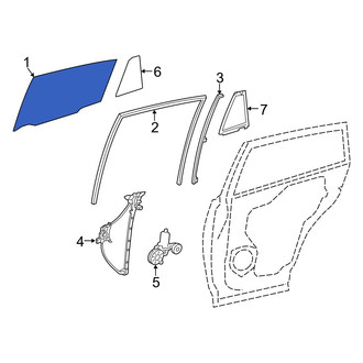 Toyota OE - Front Right Door Glass