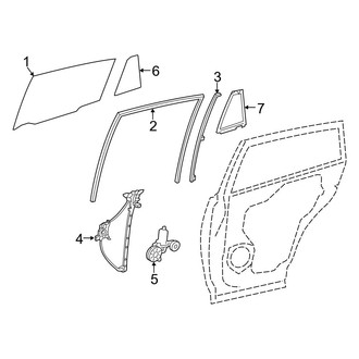 Toyota OE - Rear Door - Glass & Hardware
