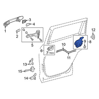 Toyota OE - Rear Left Door Latch Assembly