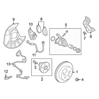 Toyota OE - Rear Suspension - Brake Components