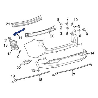 Toyota OE - Rear Left Bumper Cover Support Rail