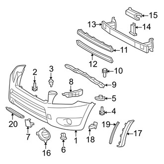 Toyota OE - Front Bumper - Bumper & Components (Gas)