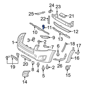 Toyota OE - Front Upper Bumper Cover Reinforcement Bolt