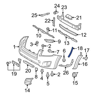 Toyota OE - Front Wheel Arch Molding