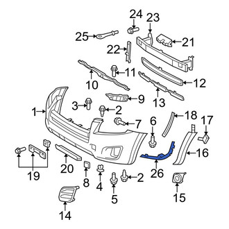 Toyota OE - Front Left Bumper Cover Bracket