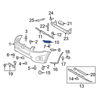 Toyota OE - Front Left Bumper Cover Stay