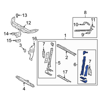 Toyota OE - Front Left Radiator Support Side Panel