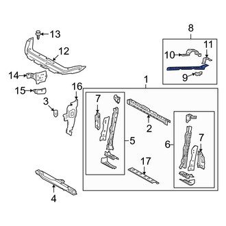 Toyota OE - Left Radiator Support Bracket