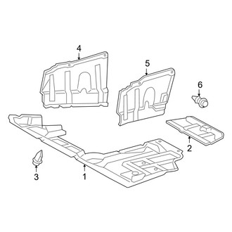 Toyota OE - Radiator Support - Splash Shields (Gas)