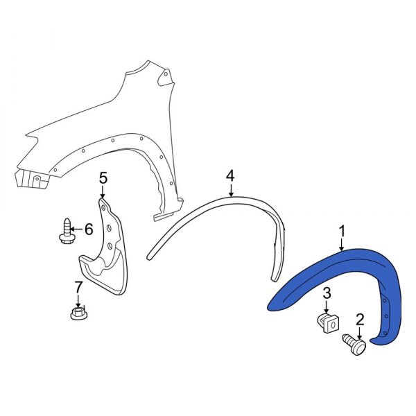 Toyota OE 521120R901 Front Right Fender Flare